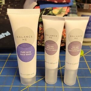 Balance Me Face Wash 20ml & Cream 10ml Skincare Set of 3 New